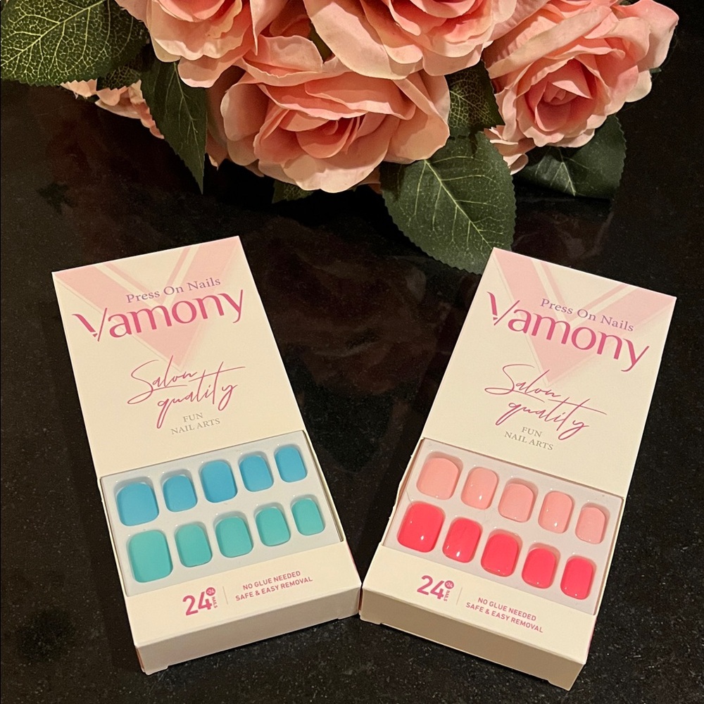 Press On Nails - Blue and Pink Set
